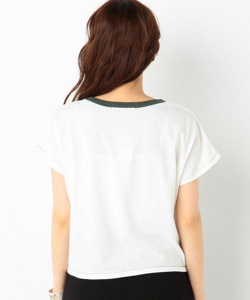 Another Edition（アナザーエディション）の「ロゴショートTシャツ/AEBC ロゴFSL　ショート TEE◆（Tシャツ/カットソー・レディース・ピンク/ダークグリーン/ネイビー・FREE）」の4枚目の写真