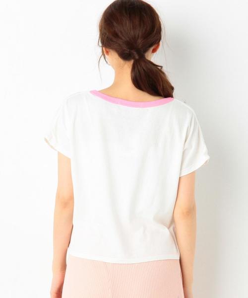 Another Edition（アナザーエディション）の「ロゴショートTシャツ/AEBC ロゴFSL　ショート TEE◆（Tシャツ/カットソー・レディース・ピンク/ダークグリーン/ネイビー・FREE）」の11枚目の写真