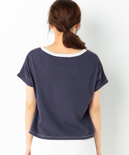 Another Edition（アナザーエディション）の「ロゴショートTシャツ/AEBC ロゴFSL　ショート TEE◆（Tシャツ/カットソー・レディース・ピンク/ダークグリーン/ネイビー・FREE）」の13枚目の写真