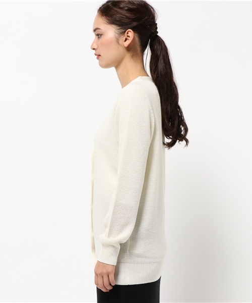 BLUE LABEL CRESTBRIDGE（ブルーレーベルクレストブリッジ）の「ウールアクリルタック　カーディガン（カーディガン/ボレロ・レディース・ブラック/オフホワイト/チャコールグレー・38）」の5枚目の写真