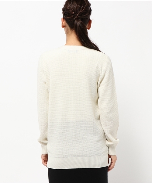 BLUE LABEL CRESTBRIDGE（ブルーレーベルクレストブリッジ）の「ウールアクリルタック　カーディガン（カーディガン/ボレロ・レディース・ブラック/オフホワイト/チャコールグレー・38）」の6枚目の写真