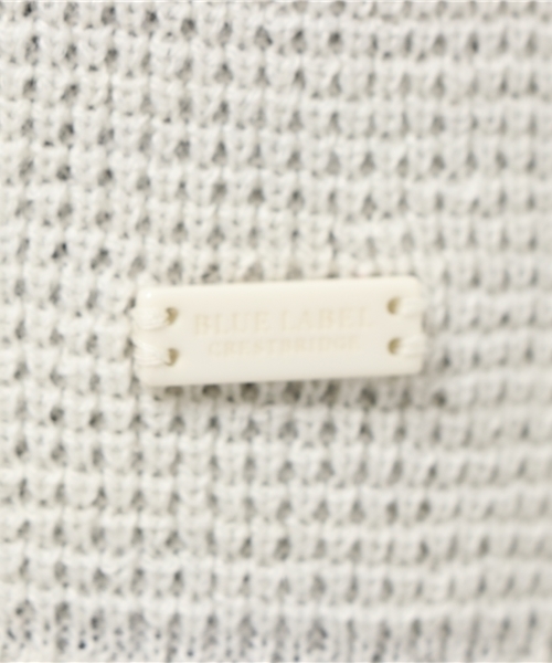 BLUE LABEL CRESTBRIDGE（ブルーレーベルクレストブリッジ）の「ウールアクリルタック　カーディガン（カーディガン/ボレロ・レディース・ブラック/オフホワイト/チャコールグレー・38）」の10枚目の写真