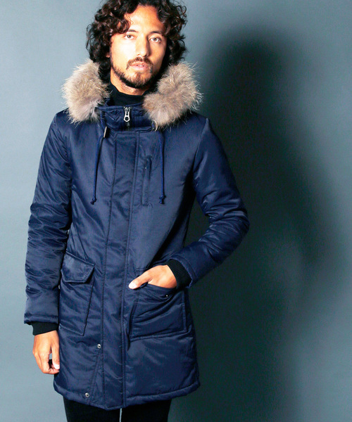 Magine(マージン)の「N/C TWILL THINSULATE MILITARY COAT:ナイロン/コットン シンサレート ミリタリーコート(ミリタリージャケット・メンズ・ブラック/ネイビー/カーキ/オリーブ・48/46/44)」の1枚目の写真