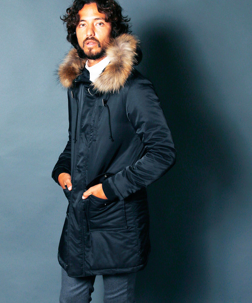 Magine(マージン)の「N/C TWILL THINSULATE MILITARY COAT:ナイロン/コットン シンサレート ミリタリーコート(ミリタリージャケット・メンズ・ブラック/ネイビー/カーキ/オリーブ・48/46/44)」の6枚目の写真