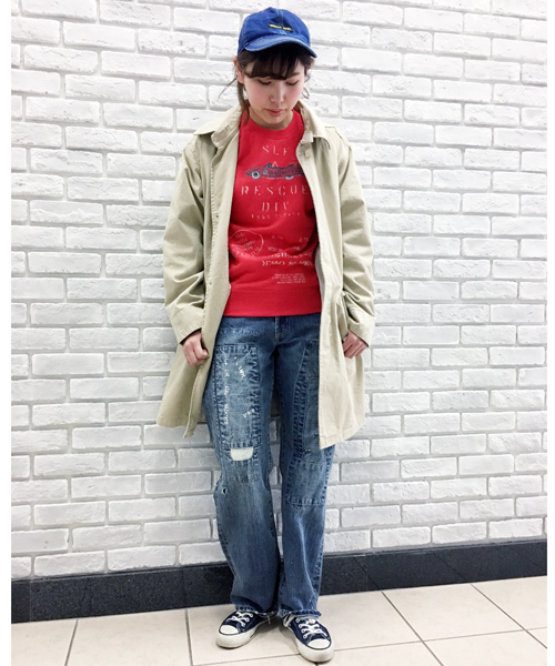 GREEN BOWL（グリーンボウル）の「GREEN BOWL Chino Coat/グリーンボウルチノコート（ステンカラーコート・メンズ・ベージュ/サンドベージュ/インディゴブルー/ネイビー/カーキ・38/40）」の18枚目の写真
