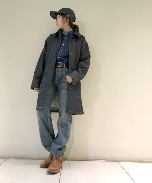 GREEN BOWL（グリーンボウル）の「GREEN BOWL Chino Coat/グリーンボウルチノコート（ステンカラーコート・メンズ・ベージュ/サンドベージュ/インディゴブルー/ネイビー/カーキ・38/40）」の22枚目の写真