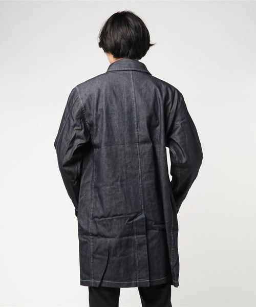 GREEN BOWL（グリーンボウル）の「GREEN BOWL Chino Coat/グリーンボウルチノコート（ステンカラーコート・メンズ・ベージュ/サンドベージュ/インディゴブルー/ネイビー/カーキ・38/40）」の7枚目の写真