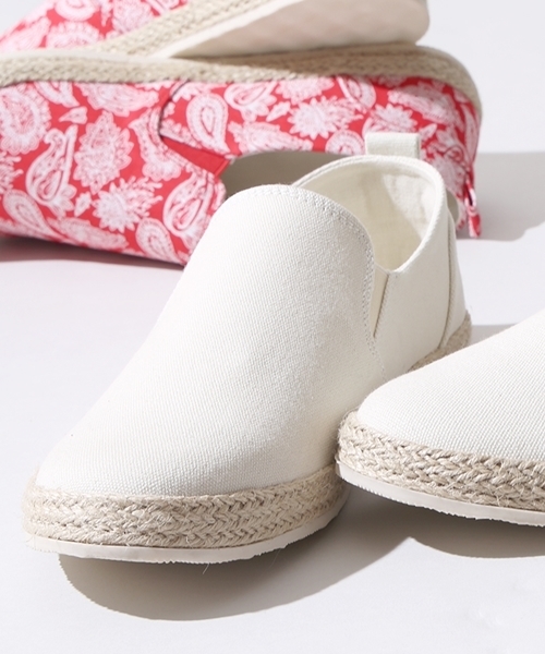 WEGO（ウィゴー）の「WEGO/ジュートソールスリッポン（スリッポン・メンズ・ブラック/インディゴブルー/オレンジ/その他1/その他2/ホワイト・MEDIUM/LARGE）」の2枚目の写真