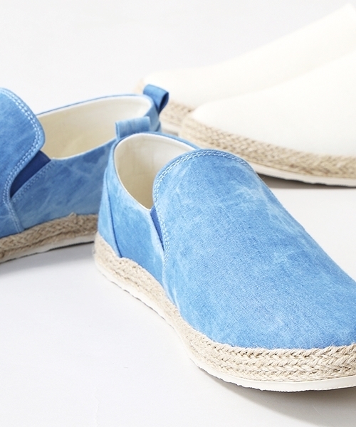 WEGO（ウィゴー）の「WEGO/ジュートソールスリッポン（スリッポン・メンズ・ブラック/インディゴブルー/オレンジ/その他1/その他2/ホワイト・MEDIUM/LARGE）」の4枚目の写真