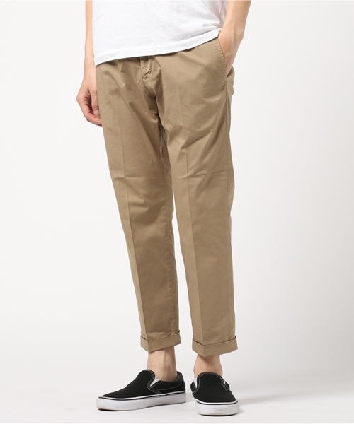 lideal(リデアル)の「lideal リラックス アンクル トラウザー チノパンツ PURE/95271500(チノパンツ)」|ベージュ