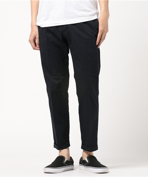 lideal(リデアル)の「lideal リラックス アンクル トラウザー チノパンツ PURE/95271500(チノパンツ)」|ネイビー