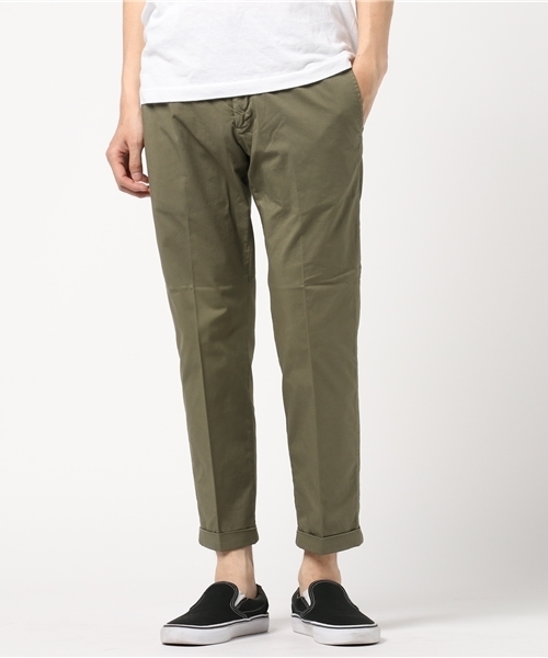 lideal(リデアル)の「lideal リラックス アンクル トラウザー チノパンツ PURE/95271500(チノパンツ)」|カーキ