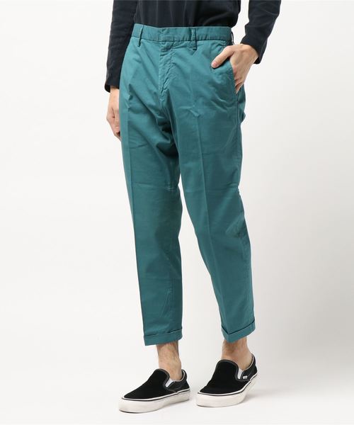 lideal(リデアル)の「lideal リラックス アンクル トラウザー チノパンツ PURE/95271500(チノパンツ)」|グリーン