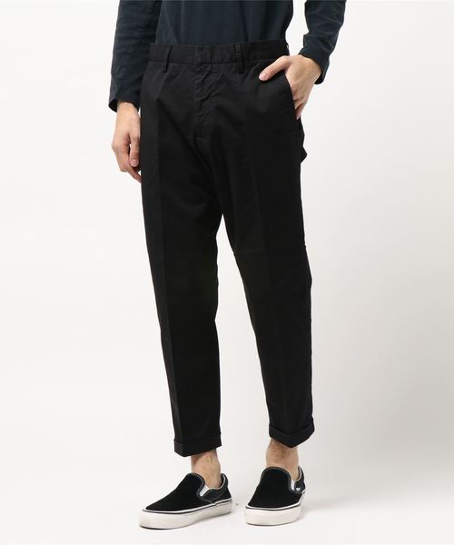 lideal(リデアル)の「lideal リラックス アンクル トラウザー チノパンツ PURE/95271500(チノパンツ)」|ブラック