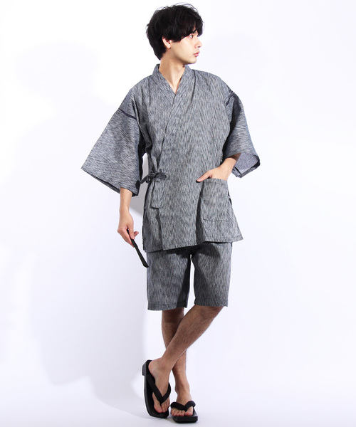 ８(eight)（エイト）の「甚平 上下セット コットン 麻 涼しい（浴衣・メンズ・D/E/F/B/G/I/C/A/H/L/K/J/O/M/N・X-LARGE/MEDIUM/LARGE）」の13枚目の写真