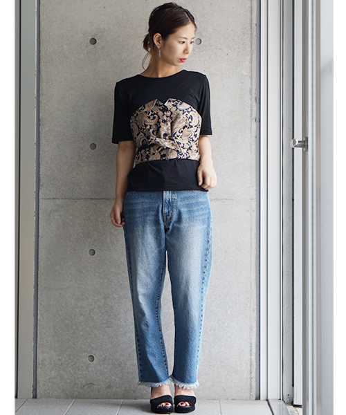 laboratory work(ラボラトリーワーク)の「リバーシブルビスチェ付Tシャツ(Tシャツ/カットソー・レディース・その他14/ベージュ系その他・MEDIUM)」の3枚目の写真