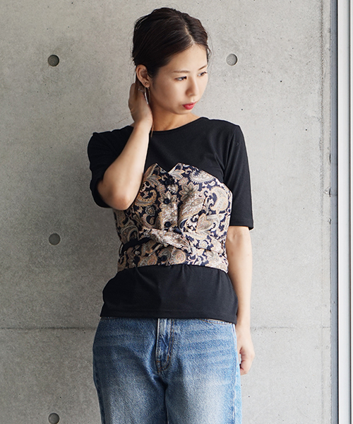 laboratory work(ラボラトリーワーク)の「リバーシブルビスチェ付Tシャツ(Tシャツ/カットソー・レディース・その他14/ベージュ系その他・MEDIUM)」の4枚目の写真