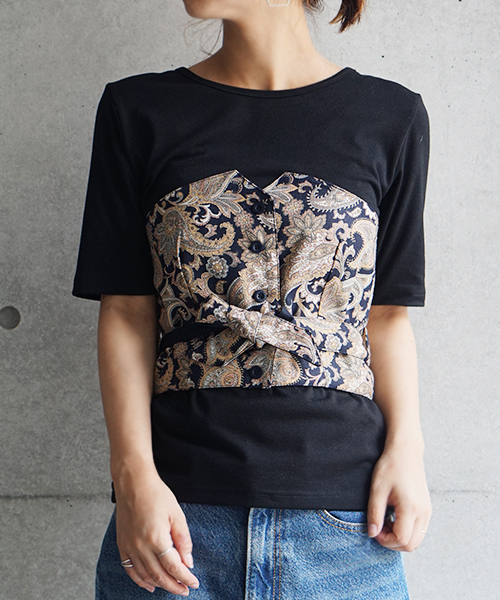 laboratory work(ラボラトリーワーク)の「リバーシブルビスチェ付Tシャツ(Tシャツ/カットソー・レディース・その他14/ベージュ系その他・MEDIUM)」の5枚目の写真