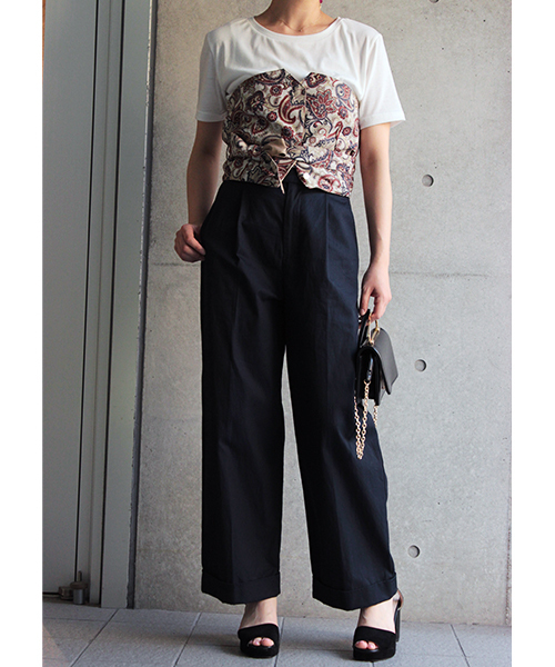 laboratory work(ラボラトリーワーク)の「リバーシブルビスチェ付Tシャツ(Tシャツ/カットソー・レディース・その他14/ベージュ系その他・MEDIUM)」の7枚目の写真