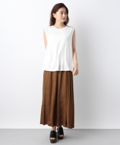 LEPSIM（レプシィム）の「バックリボンノースリーブ　763682（Tシャツ/カットソー・レディース・オリーブ/オフホワイト/チャコールグレー・FREE）」の4枚目の写真