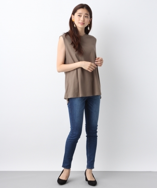 LEPSIM（レプシィム）の「バックリボンノースリーブ　763682（Tシャツ/カットソー・レディース・オリーブ/オフホワイト/チャコールグレー・FREE）」の10枚目の写真