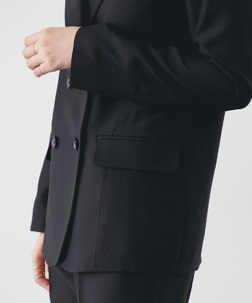 STUDIOUS(ステュディオス)の「サッシュベルト付きダブルジャケット STUDIOUS(ステュディオス)の「サッシュベルト付きダブルジャケット