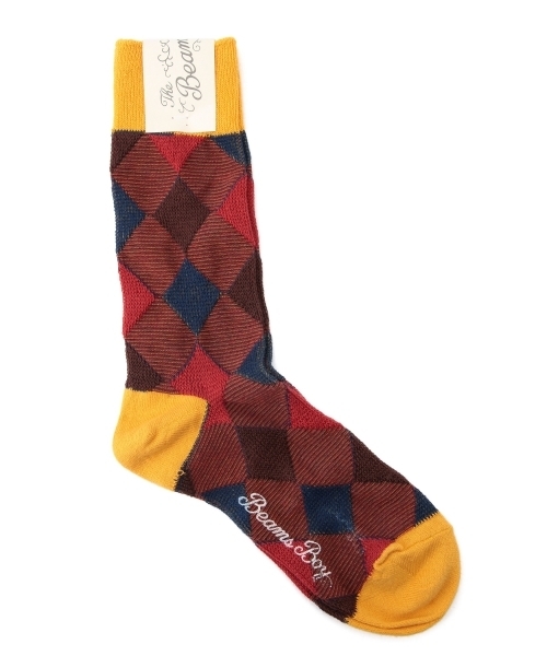BEAMS BOY(ビームスボーイ)の「BEAMS BOY / ジャカード アーガイルソックス(ソックス/靴下・レディース・レッド/イエロー/ネイビー・ONE SIZE)」の10枚目の写真
