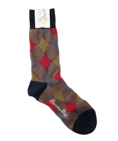 BEAMS BOY(ビームスボーイ)の「BEAMS BOY / ジャカード アーガイルソックス(ソックス/靴下・レディース・レッド/イエロー/ネイビー・ONE SIZE)」の11枚目の写真