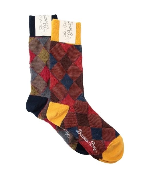 BEAMS BOY(ビームスボーイ)の「BEAMS BOY / ジャカード アーガイルソックス(ソックス/靴下・レディース・レッド/イエロー/ネイビー・ONE SIZE)」の9枚目の写真