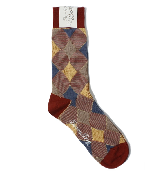 BEAMS BOY(ビームスボーイ)の「BEAMS BOY / ジャカード アーガイルソックス(ソックス/靴下・レディース・レッド/イエロー/ネイビー・ONE SIZE)」の3枚目の写真