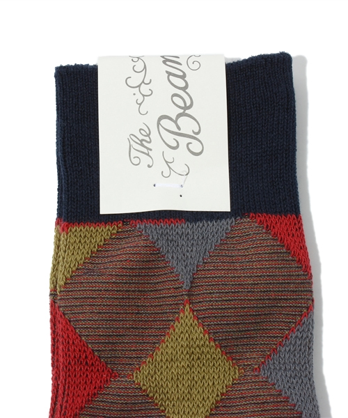 BEAMS BOY(ビームスボーイ)の「BEAMS BOY / ジャカード アーガイルソックス(ソックス/靴下・レディース・レッド/イエロー/ネイビー・ONE SIZE)」の4枚目の写真