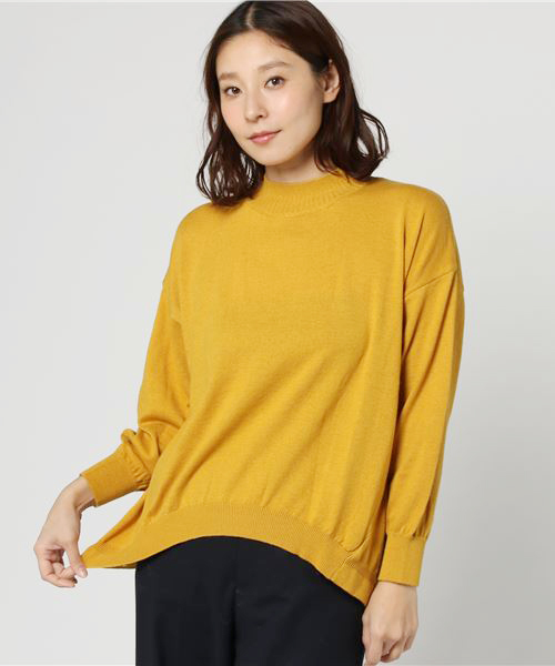 earth music&ecology（アースミュージックアンドエコロジー）の「・2段リブニットプルオーバー（Tシャツ/カットソー・レディース・アイボリー/ブラック/ベージュ/ダークグリーン/マスタード/ライトグレー・FREE）」の6枚目の写真