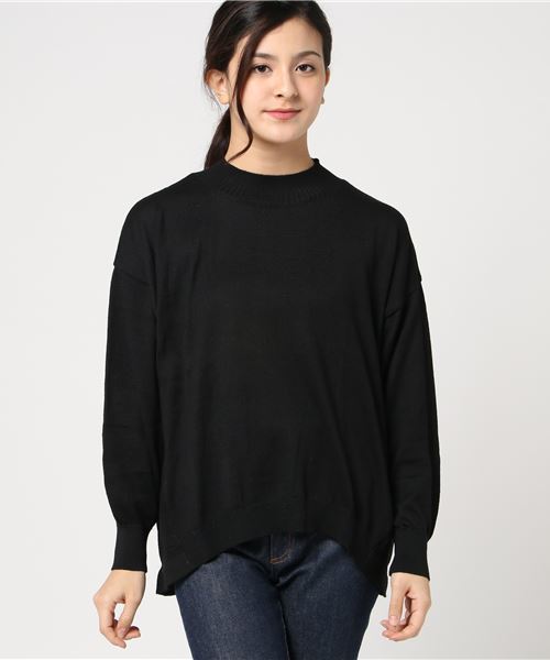 earth music&ecology（アースミュージックアンドエコロジー）の「・2段リブニットプルオーバー（Tシャツ/カットソー・レディース・アイボリー/ブラック/ベージュ/ダークグリーン/マスタード/ライトグレー・FREE）」の3枚目の写真