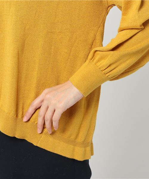 earth music&ecology（アースミュージックアンドエコロジー）の「・2段リブニットプルオーバー（Tシャツ/カットソー・レディース・アイボリー/ブラック/ベージュ/ダークグリーン/マスタード/ライトグレー・FREE）」の10枚目の写真