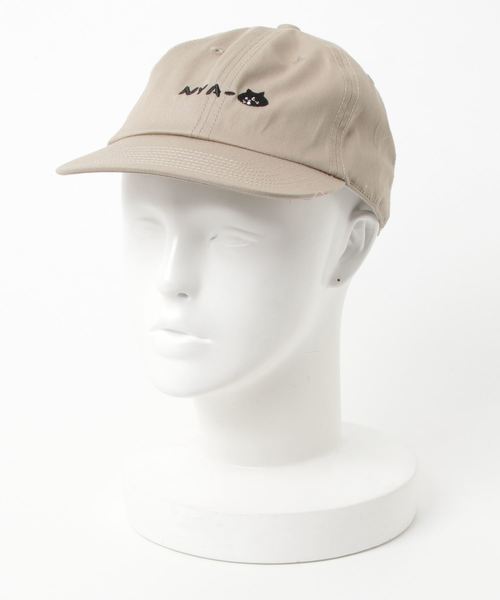 にゃー（ニャー）の「(L)にゃーロゴベースボールキャップ（ハット・キッズ・ベージュ/カーキ/ネイビー・フリー）」の2枚目の写真