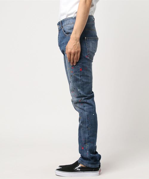 ペンキ加工ペイントデニムパンツ ペンキ加工ペイントデニムパンツ