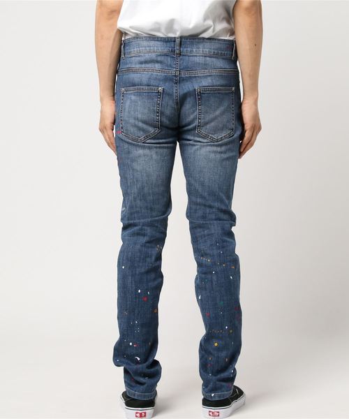 ペンキ加工ペイントデニムパンツ ペンキ加工ペイントデニムパンツ