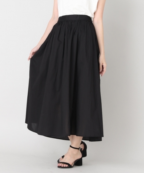 LOWRYS FARM（ローリーズファーム）の「サスツキギャザーマキシスカート　797459（スカート・レディース・ベージュ/ネイビー/レッド/ブルー/ブラック・FREE）」の3枚目の写真