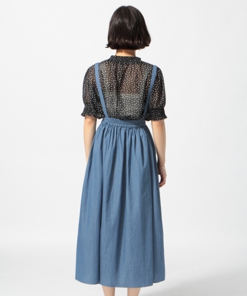 LOWRYS FARM（ローリーズファーム）の「サスツキギャザーマキシスカート　797459（スカート・レディース・ベージュ/ネイビー/レッド/ブルー/ブラック・FREE）」の11枚目の写真