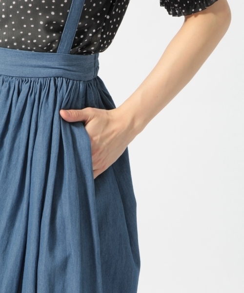 LOWRYS FARM（ローリーズファーム）の「サスツキギャザーマキシスカート　797459（スカート・レディース・ベージュ/ネイビー/レッド/ブルー/ブラック・FREE）」の10枚目の写真