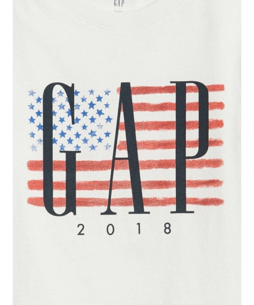 GAP（ギャップ）の「Gap ロゴフラッグ グラフィックTシャツ（Tシャツ/カットソー・キッズ・ホワイト/ネイビー/グレー・80ｃｍ/90cm/95cm/110cm/105cm/100cm）」の5枚目の写真