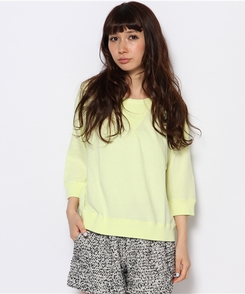 Another Edition（アナザーエディション）の「AE[A]ウラケ PO（スウェット・レディース・ホワイト/ライトグレー/イエロー・フリー）」の3枚目の写真