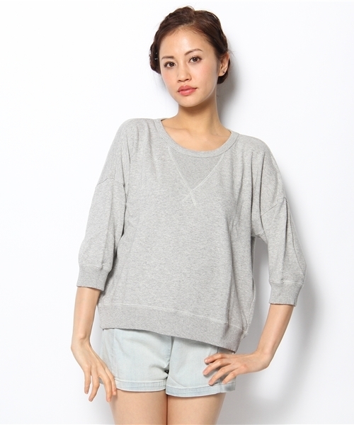 Another Edition（アナザーエディション）の「AE[A]ウラケ PO（スウェット・レディース・ホワイト/ライトグレー/イエロー・フリー）」の2枚目の写真