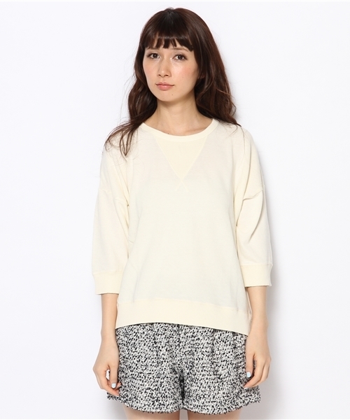 Another Edition（アナザーエディション）の「AE[A]ウラケ PO（スウェット・レディース・ホワイト/ライトグレー/イエロー・フリー）」の4枚目の写真