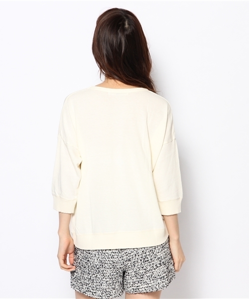 Another Edition（アナザーエディション）の「AE[A]ウラケ PO（スウェット・レディース・ホワイト/ライトグレー/イエロー・フリー）」の6枚目の写真