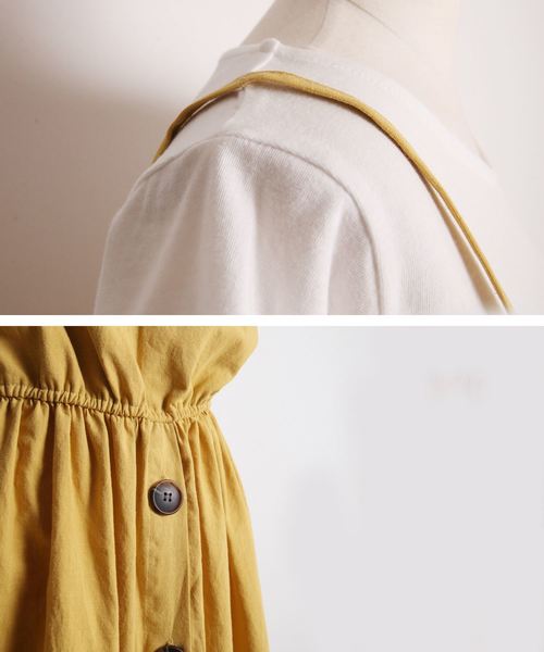 Cookie Chocolate（クッキーチョコレート）の「Tシャツ×バックリボンワンピース（ワンピース・レディース・ブラック/イエロー・FREE）」の13枚目の写真