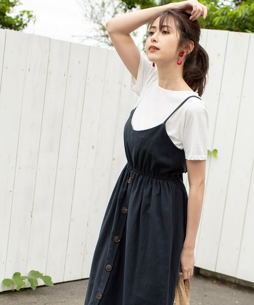 Cookie Chocolate（クッキーチョコレート）の「Tシャツ×バックリボンワンピース（ワンピース・レディース・ブラック/イエロー・FREE）」の5枚目の写真