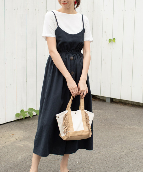 Cookie Chocolate（クッキーチョコレート）の「Tシャツ×バックリボンワンピース（ワンピース・レディース・ブラック/イエロー・FREE）」の6枚目の写真