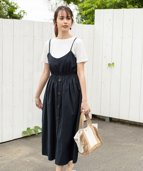 Cookie Chocolate（クッキーチョコレート）の「Tシャツ×バックリボンワンピース（ワンピース・レディース・ブラック/イエロー・FREE）」の8枚目の写真