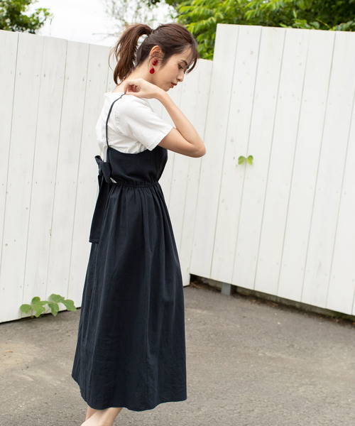 Cookie Chocolate（クッキーチョコレート）の「Tシャツ×バックリボンワンピース（ワンピース・レディース・ブラック/イエロー・FREE）」の9枚目の写真